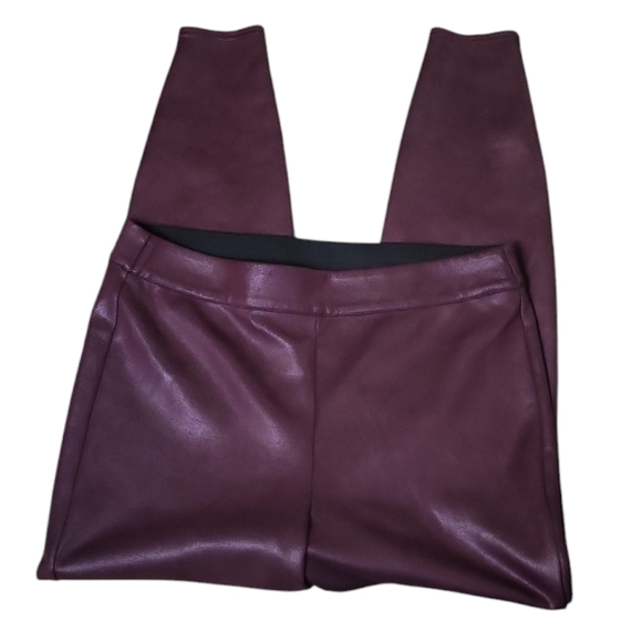 Lane Bryant Pull-On High Rise Ponte Legging Coated Maroon, 14/16 - Picture 3 of 4